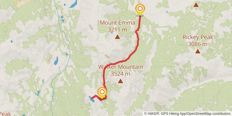 Anna Lake via Burt Canyon Trail stage 2 Map