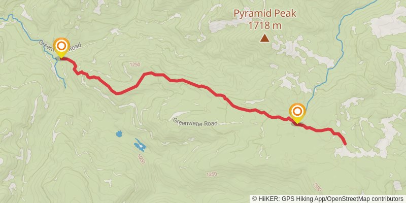 Naches Pass West Trail stage 2 Map