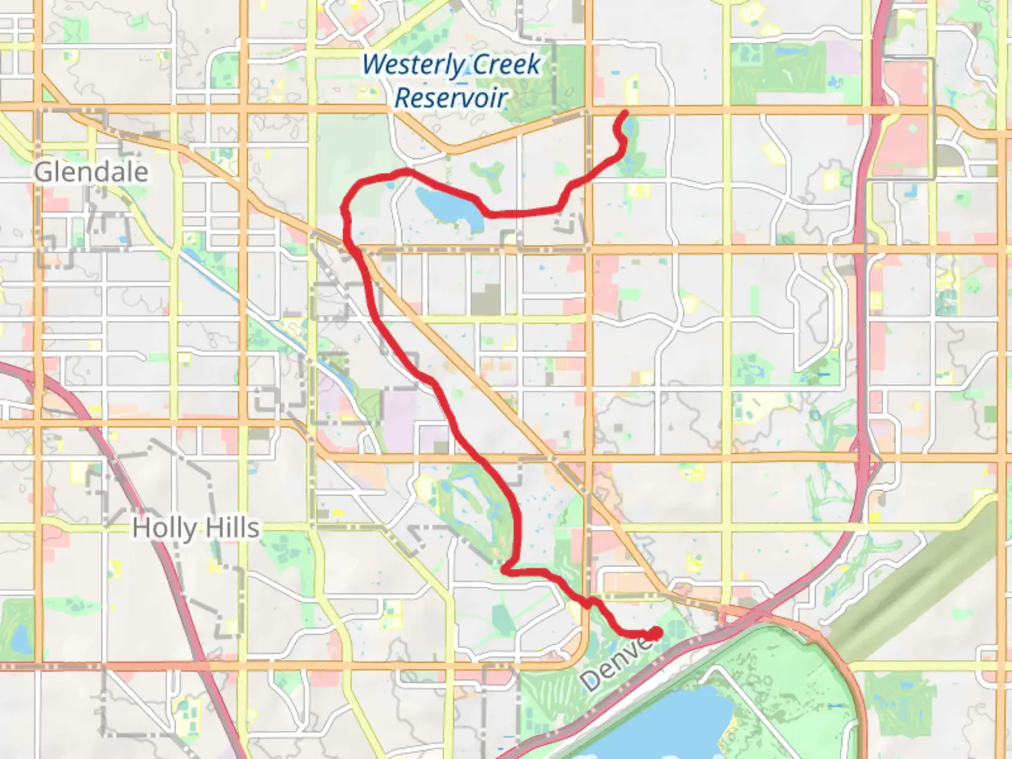 An image depicting the trail High Line Canal Regional Trail and its surrounding area.
