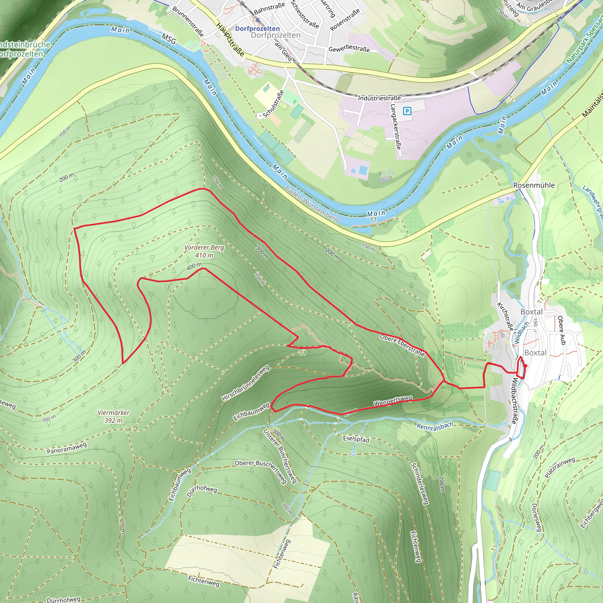 Vorderer via Hohenstein Weg mobile static map