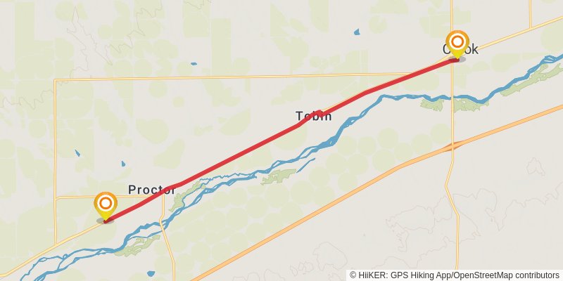 American Discovery Trail North Route stage 206 Map