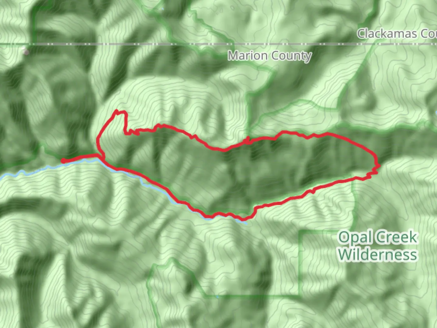 An image depicting the trail Whetstone Mountain - Battle Ax Creek Loop Trail and its surrounding area.