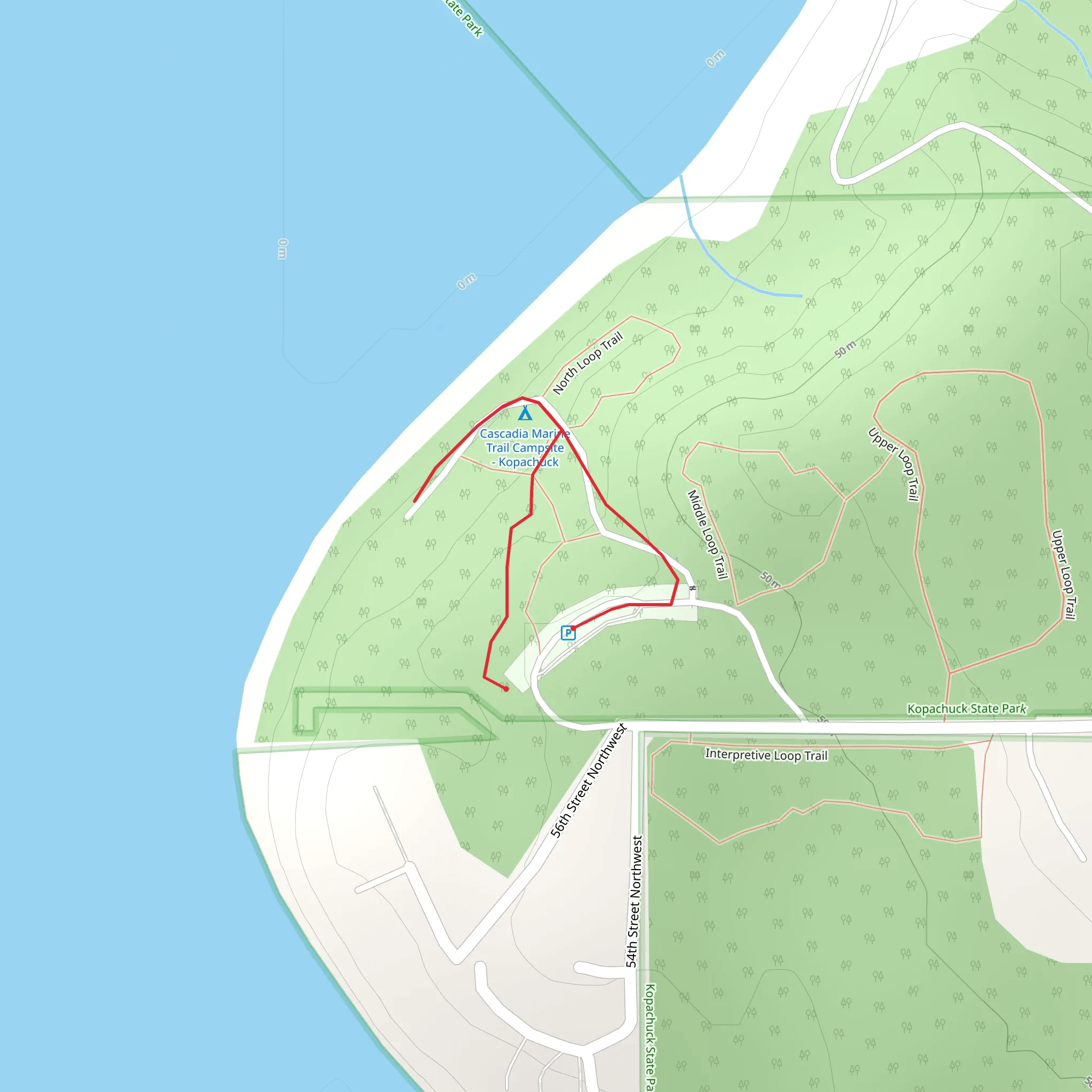 Kopachuck State Park Loop mobile static map