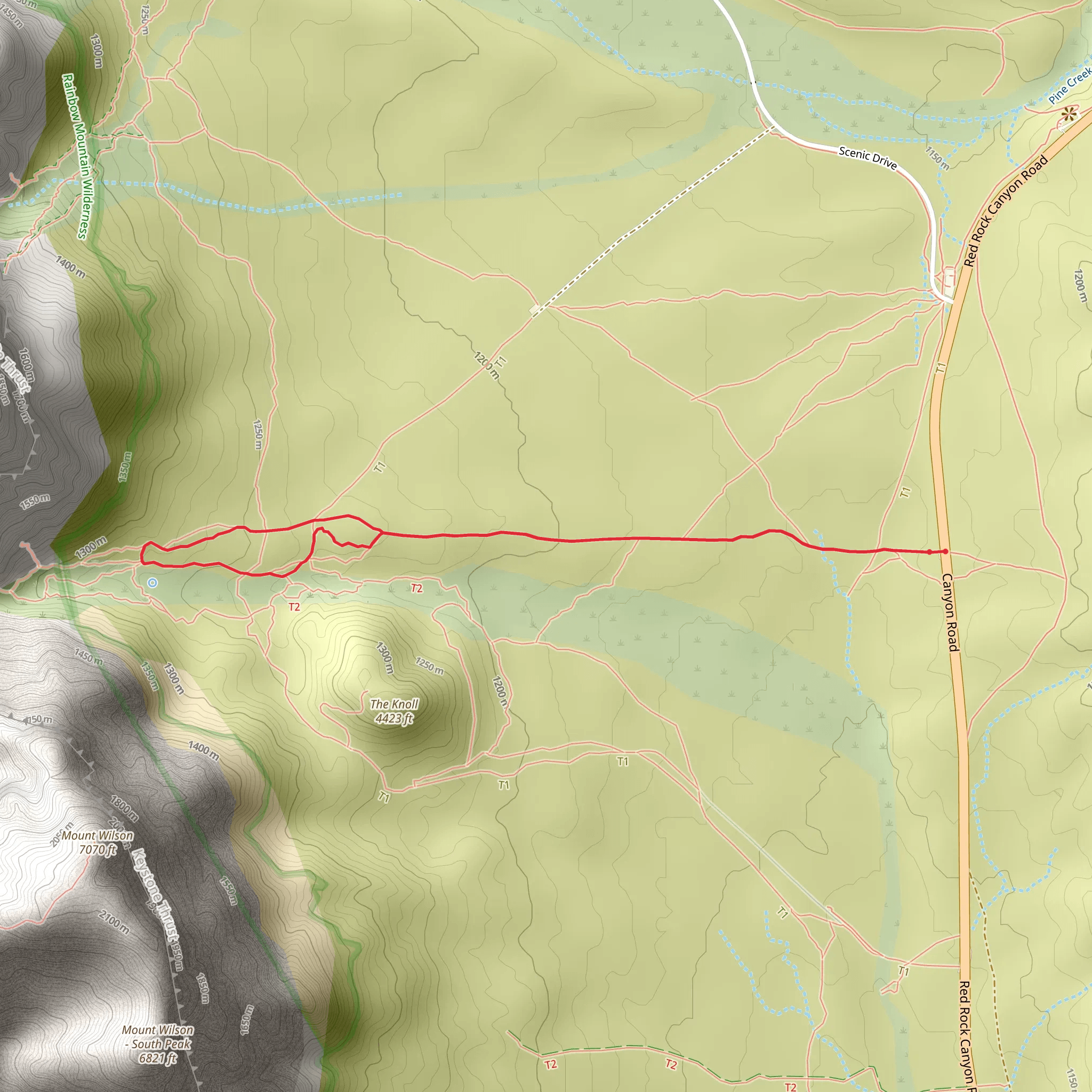North Oak Creek Trail mobile static map