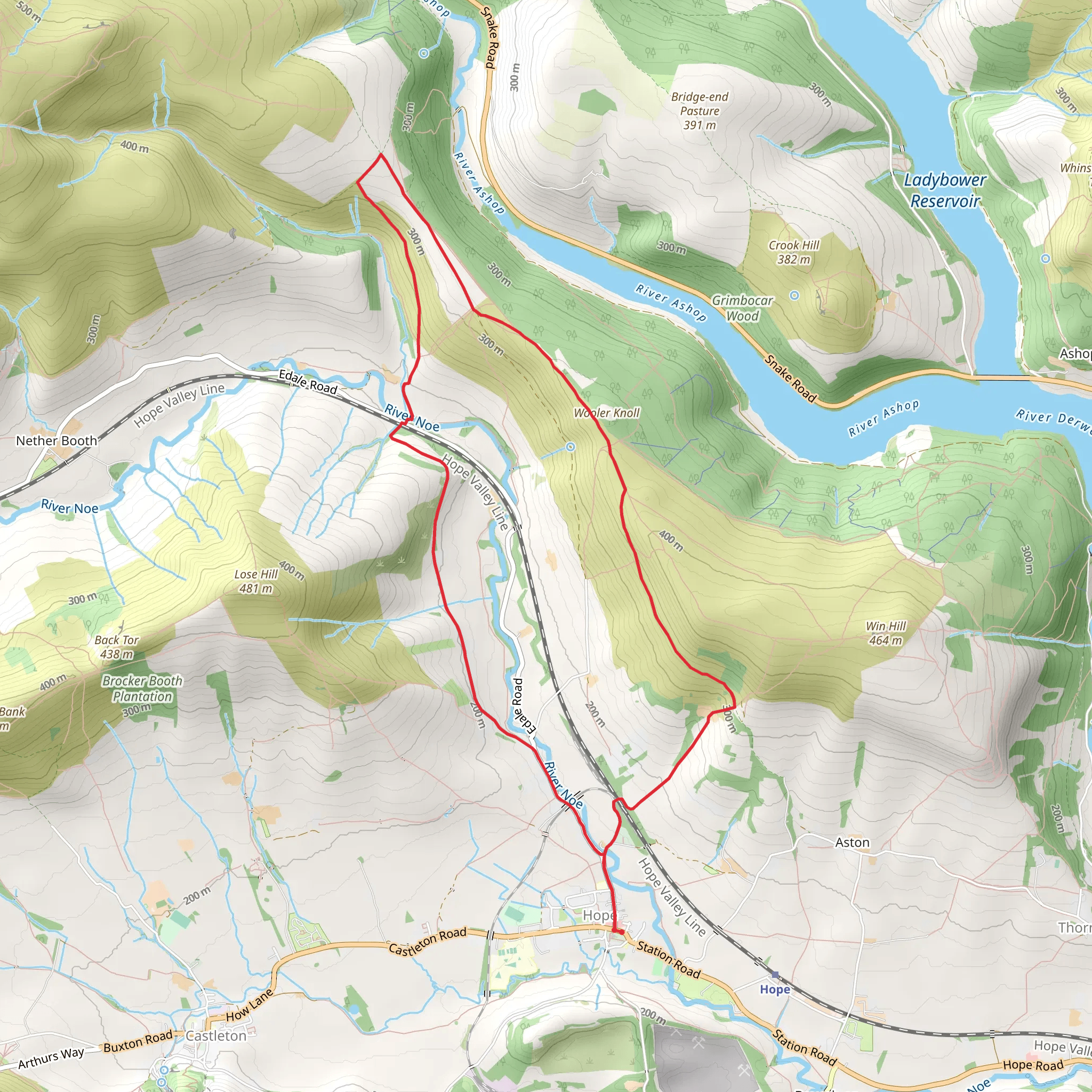 Wooler Knoll Loop mobile static map
