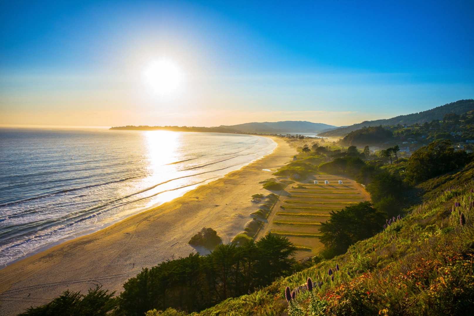 An image depicting the trail Dipsea to Ben Johnson Trail Loop via Stinson Beach and its surrounding area.