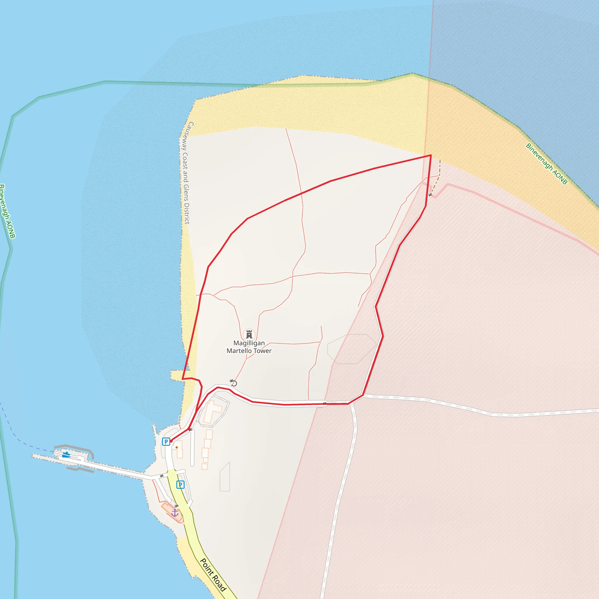 Magilligan Point mobile static map