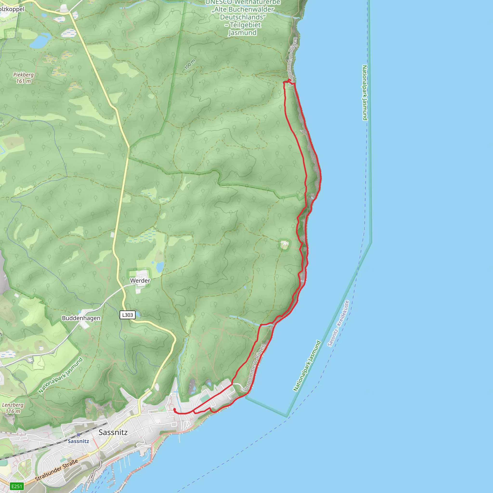 Kieler Ufer via Hochuferweg mobile static map