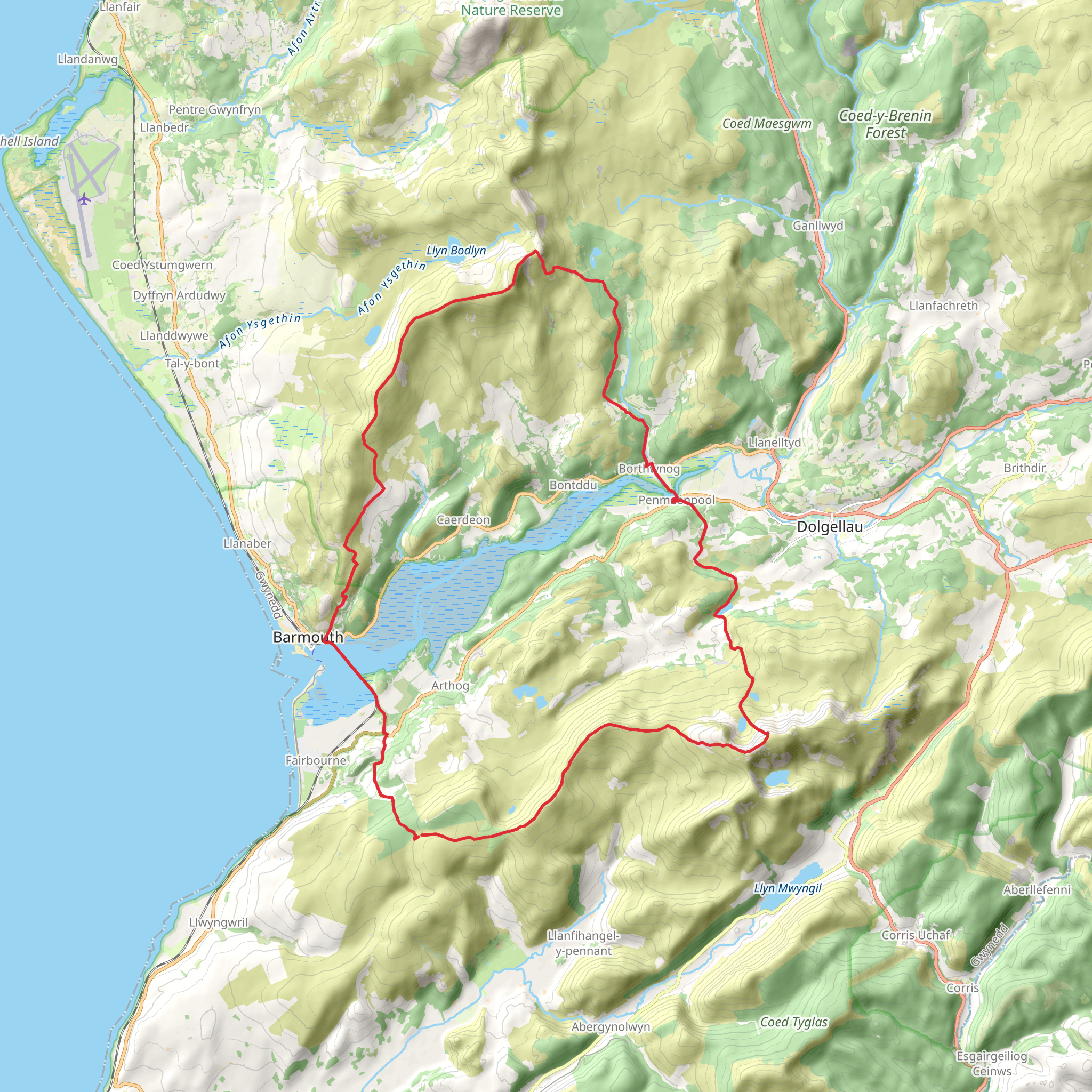 Cadair Idris and Barmouth Loop mobile static map