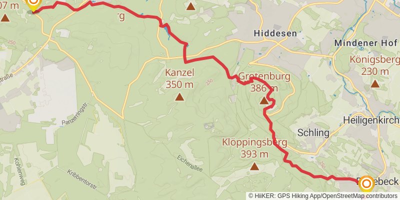 Hermannsweg stage 8 Map
