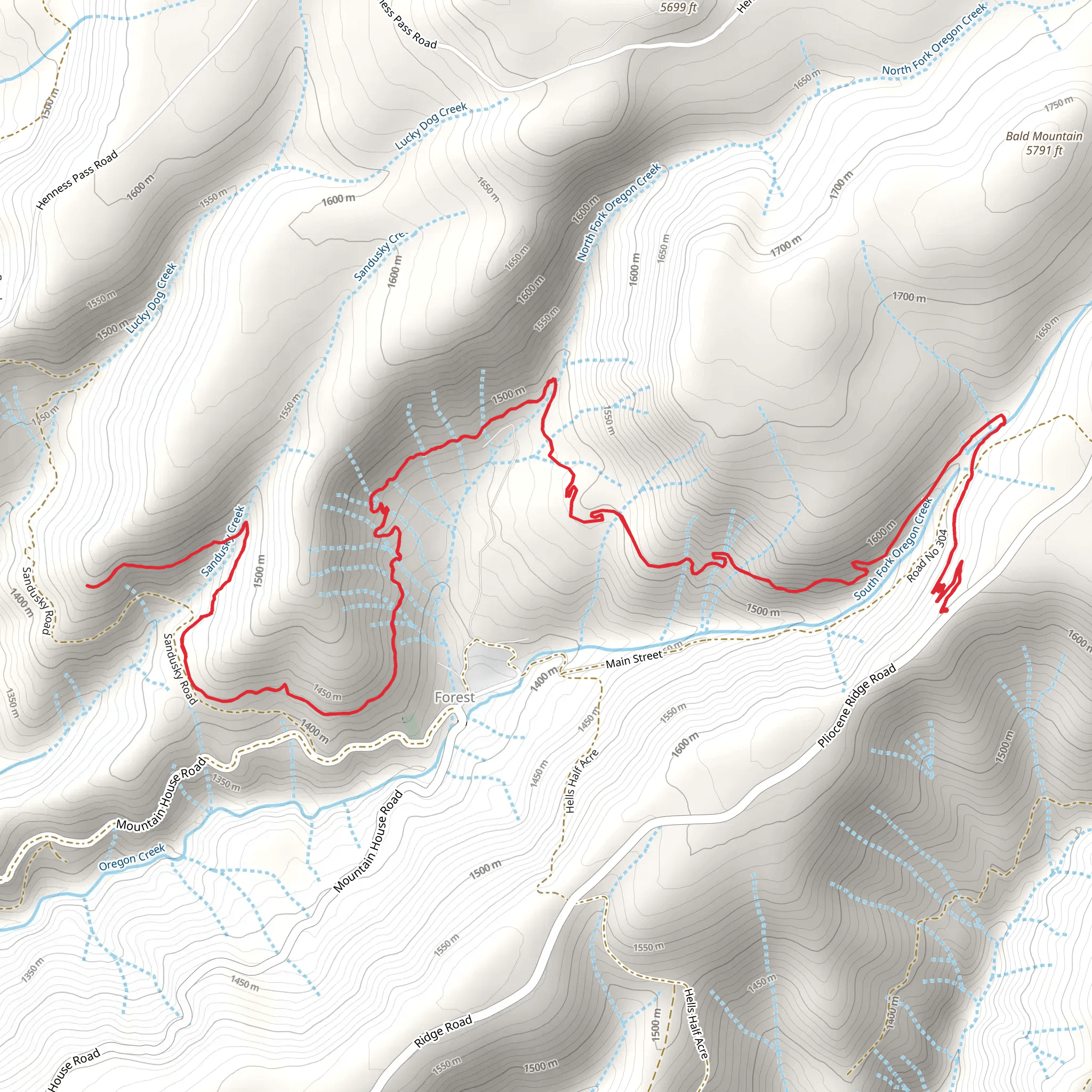Sandusky Trail mobile static map