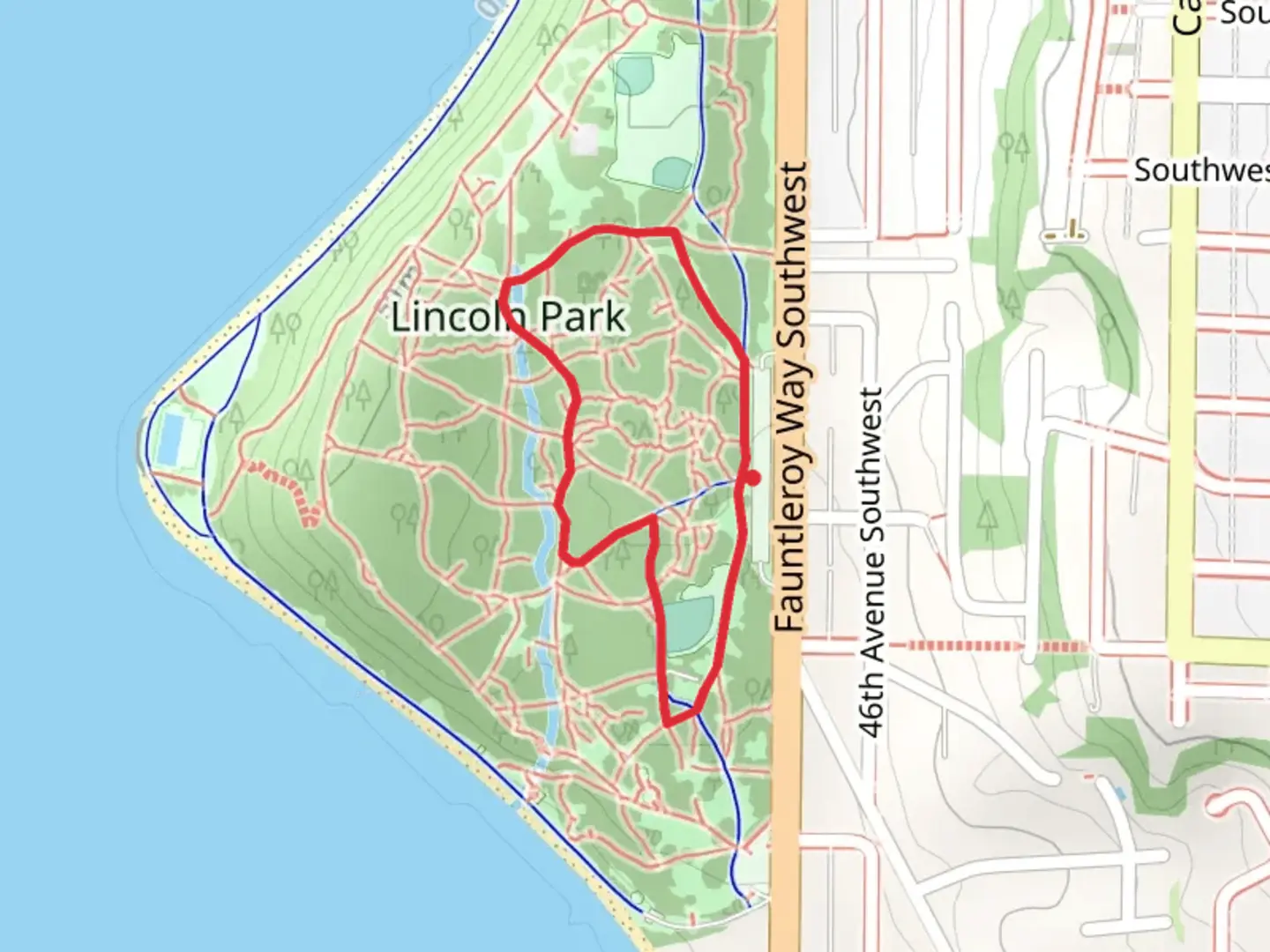 An image depicting the trail Lincoln Park Loop and its surrounding area.