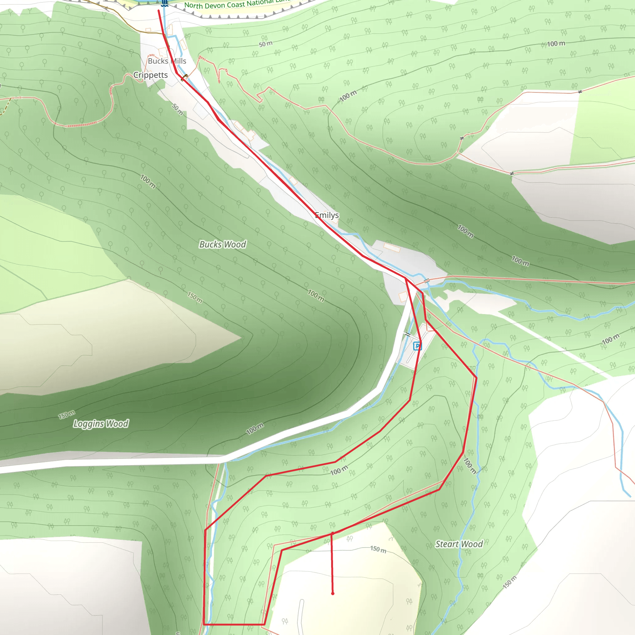 Steart Farm - Bucks Mill Nature Trail mobile static map