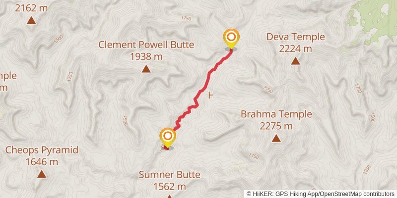 North Kaibab Trail stage 2 Map