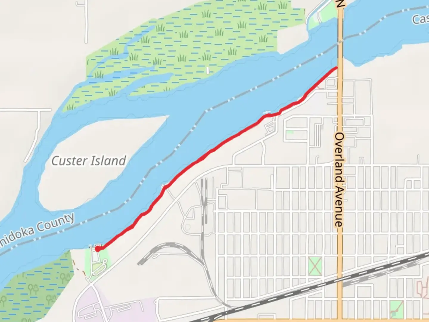 An image depicting the trail Snake River Out and Back and its surrounding area.