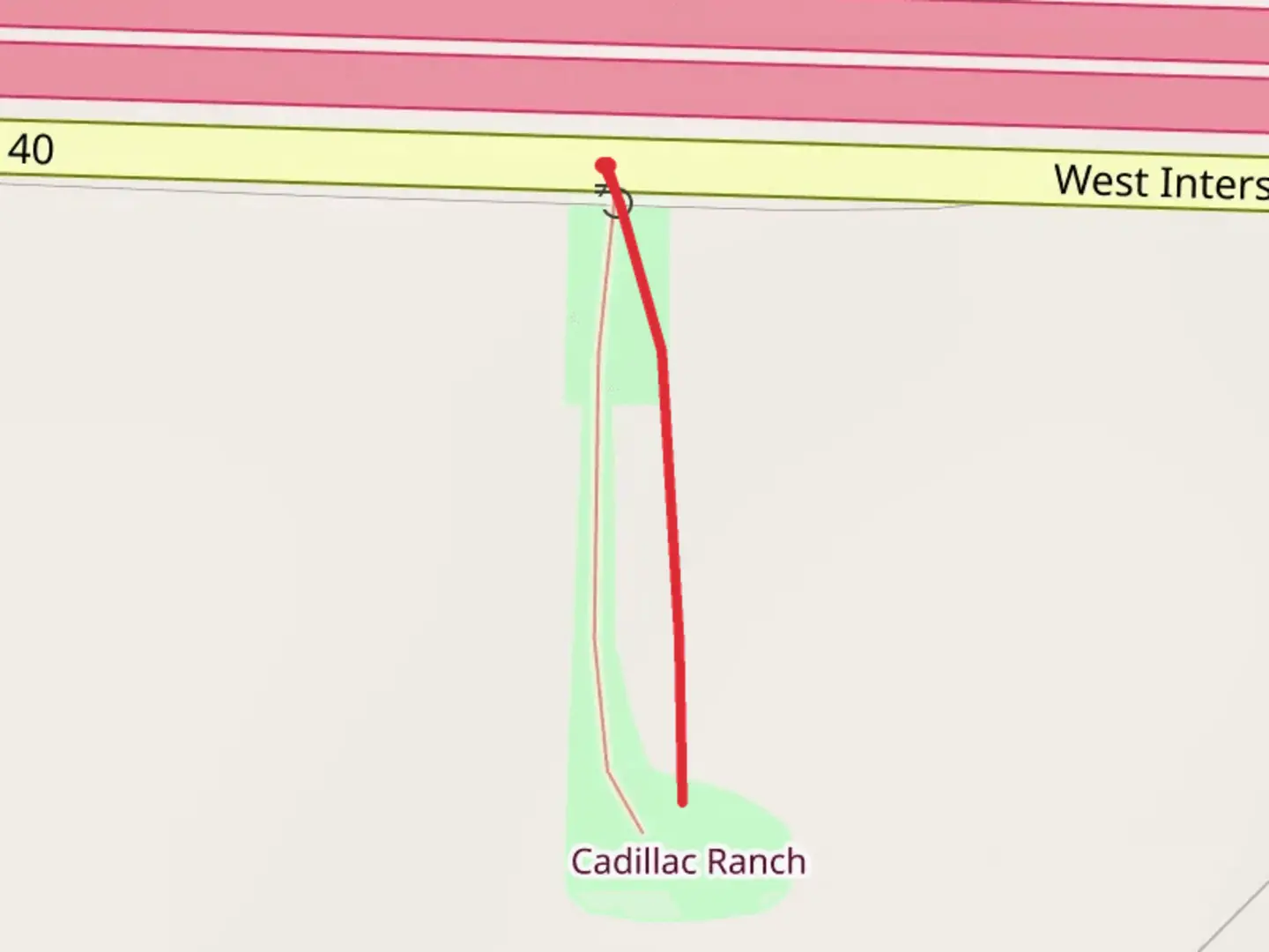 An image depicting the trail West Interstate 40 and its surrounding area.