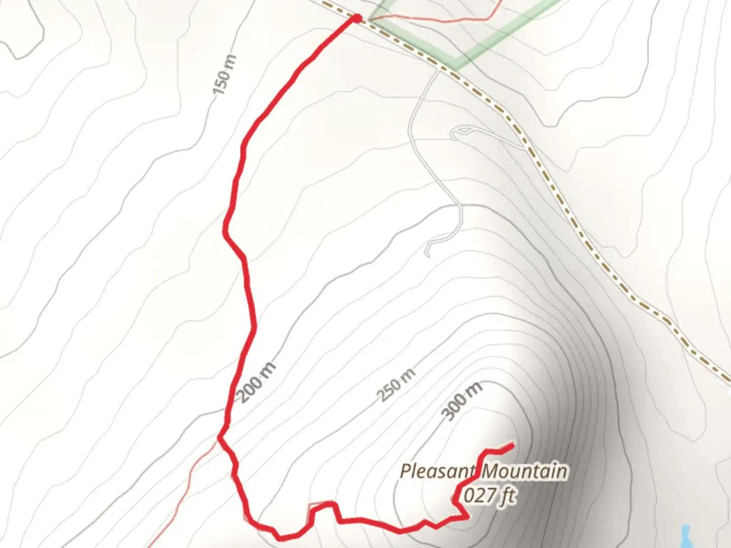 An image depicting the trail Pleasant Mountain Trail and its surrounding area.