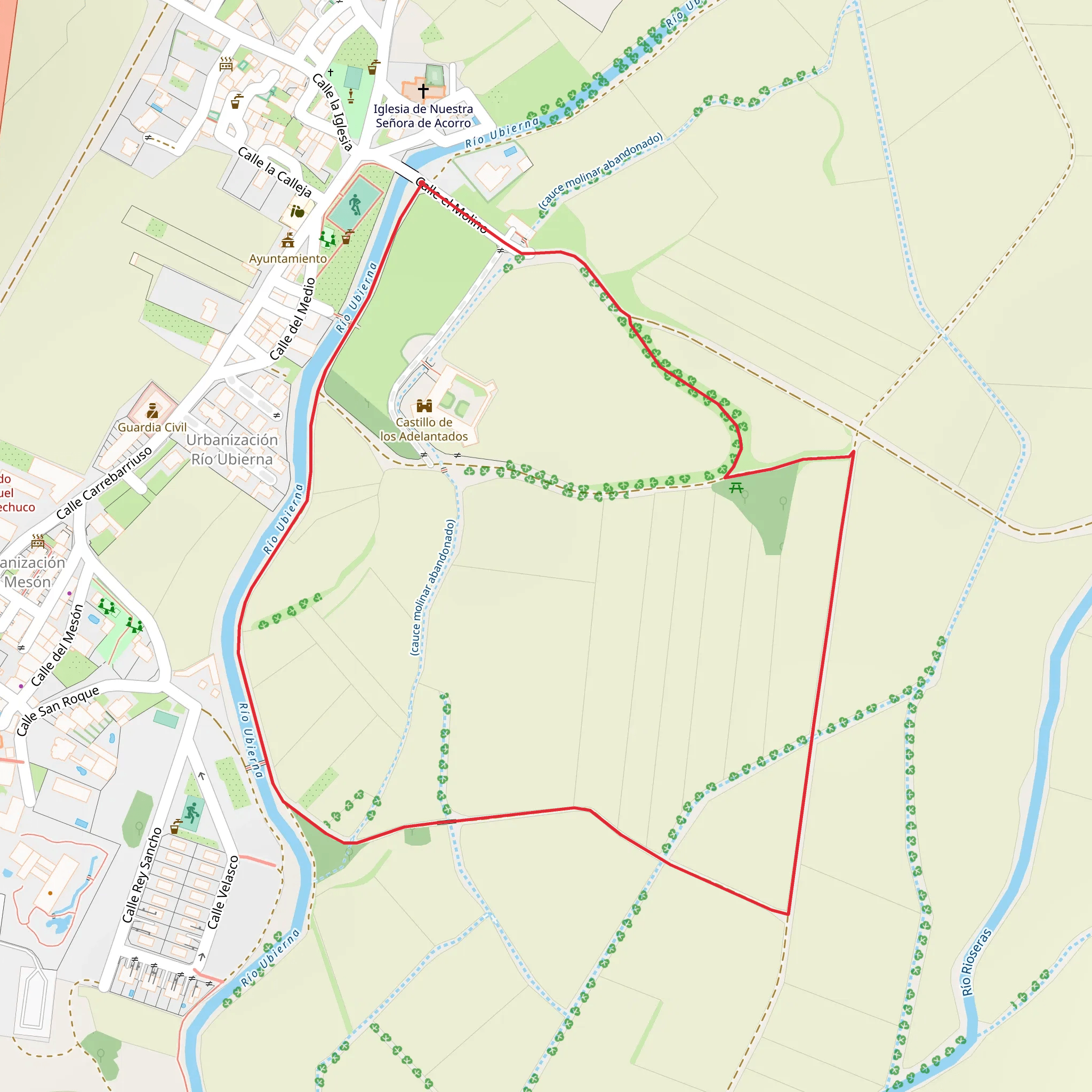 Mills of El Cid Trail PR BU 210 mobile static map