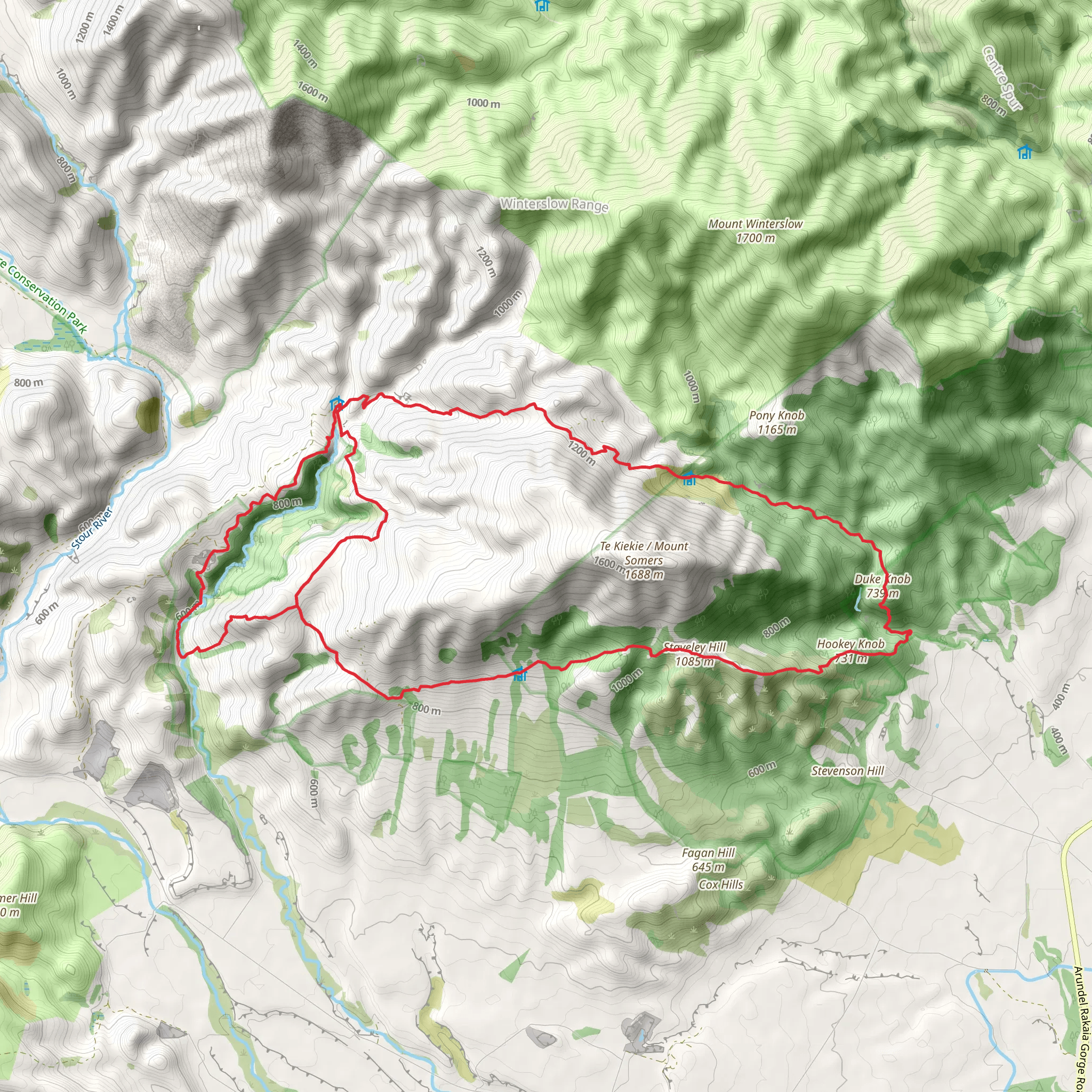 Mount Somers Track mobile static map