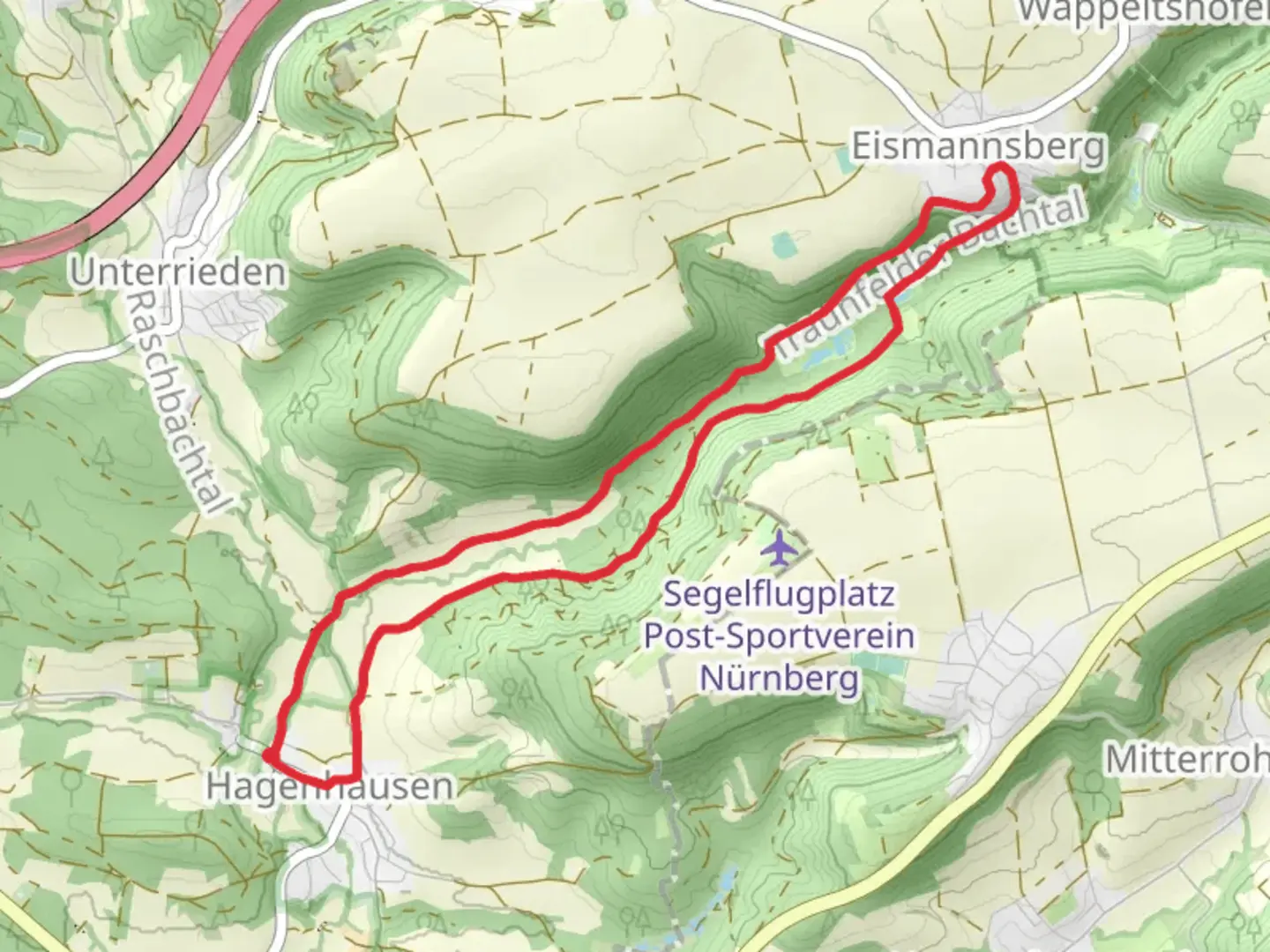 An image depicting the trail Altdorf Circle and its surrounding area.