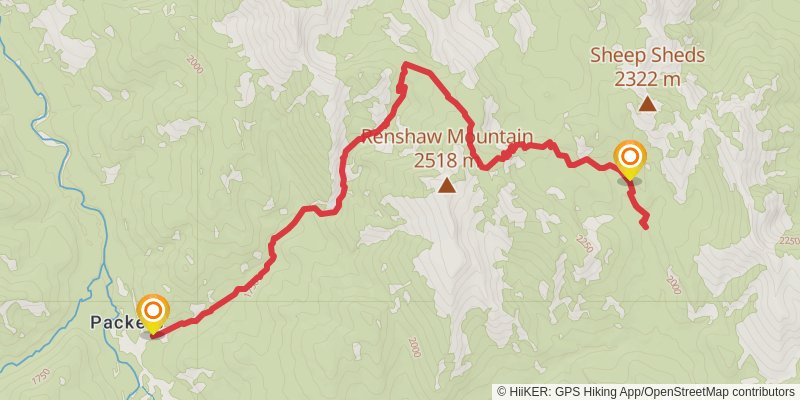 Benchmark Creek Trail stage 2 Map