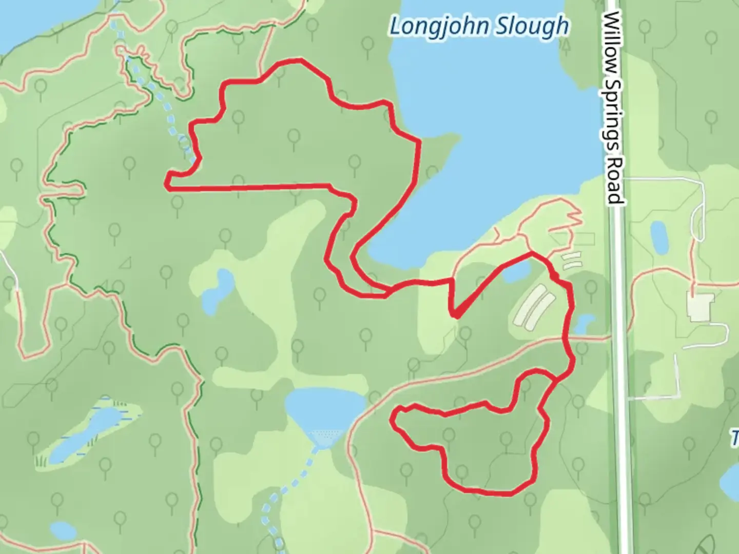 An image depicting the trail Black Oak Loop Trail and its surrounding area.