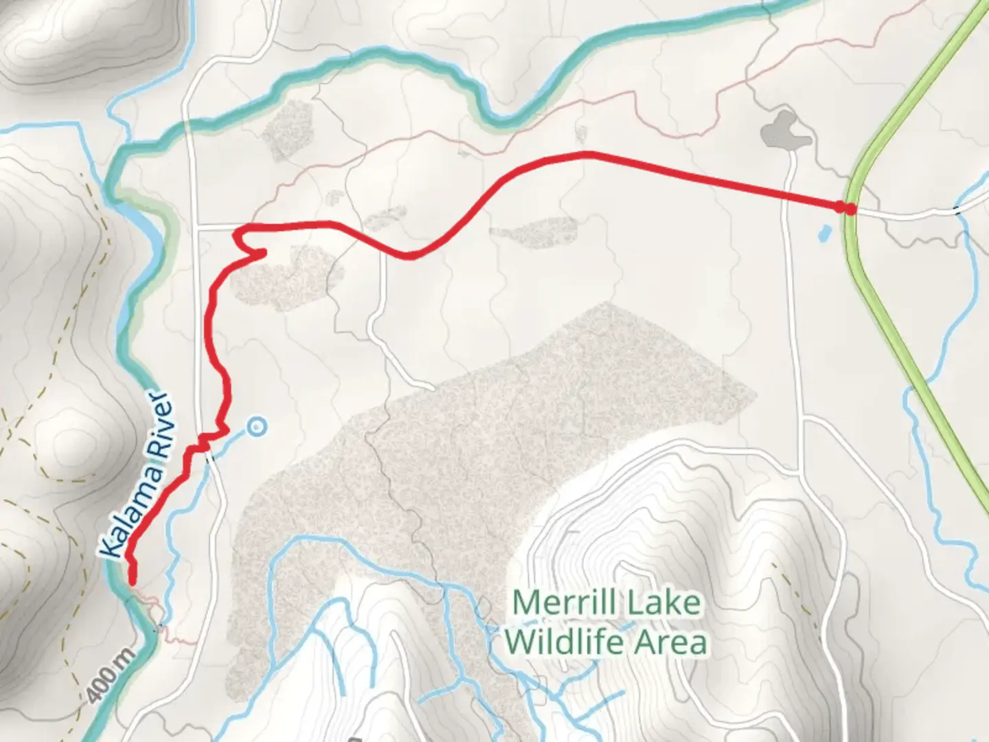 An image depicting the trail Kalama Falls Trail and its surrounding area.