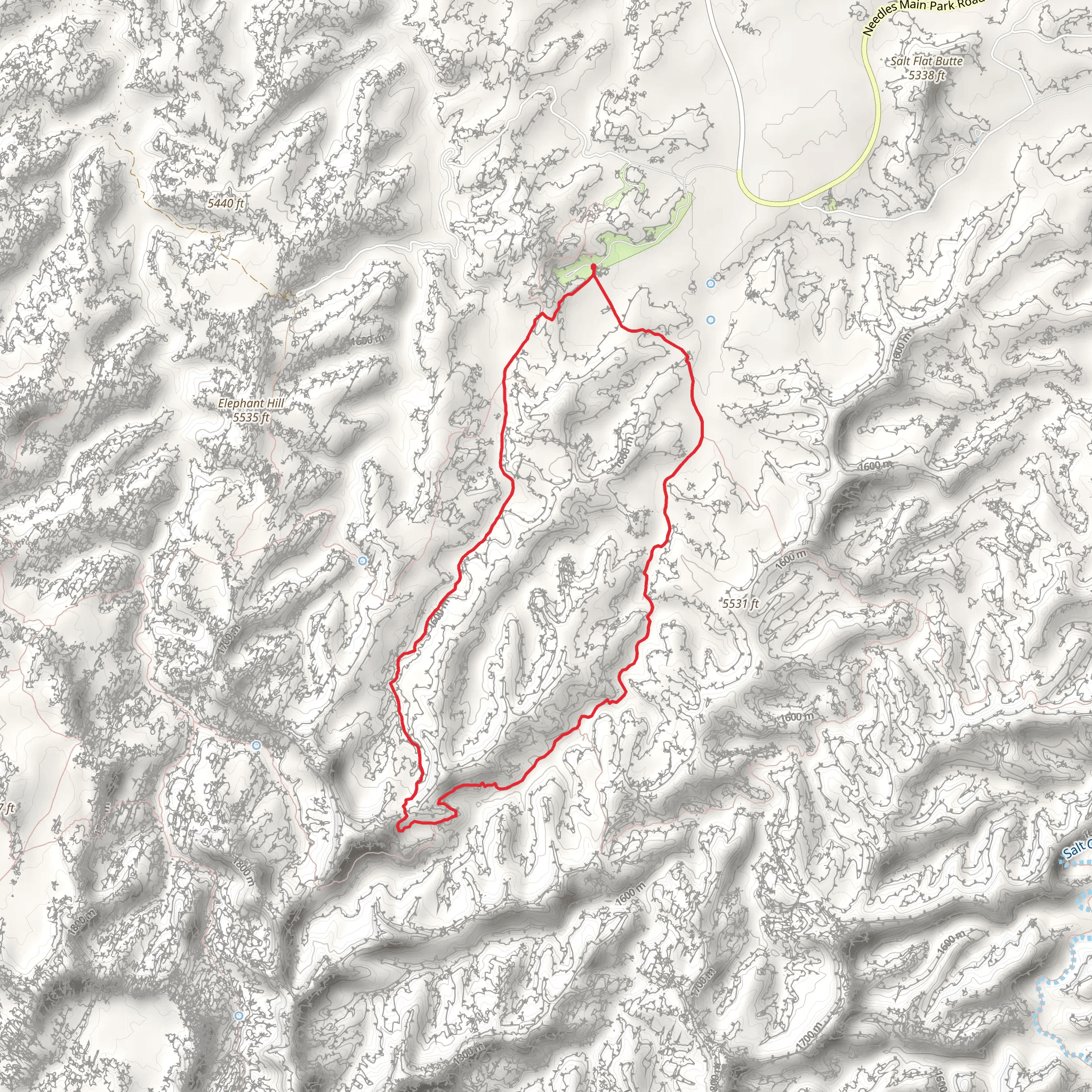 Big Spring Canyon - Squaw Canyon Loop Trail mobile static map