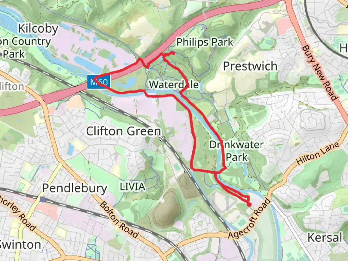 An image depicting the trail Drinkwater Park Nature Reserve Loop and its surrounding area.