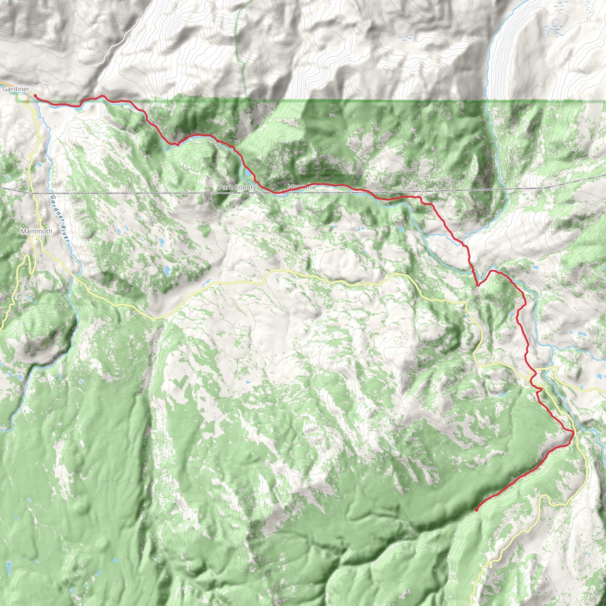 Black Canyon of the Yellowstone mobile static map