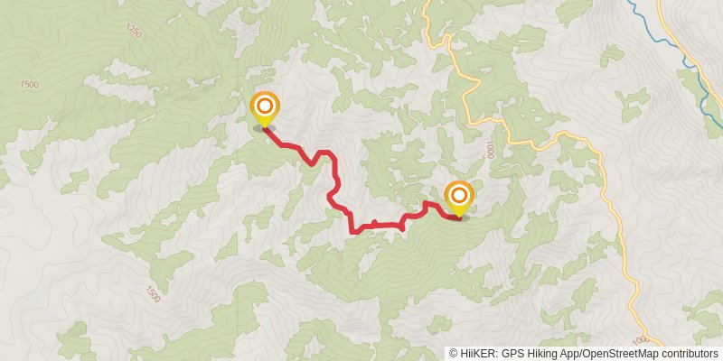 Billy Ridge via Mad River Trail stage 2 Map