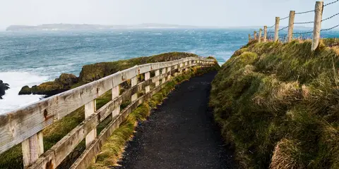An image depicting the trail Giant's Causeway Green Trail and its surrounding area.