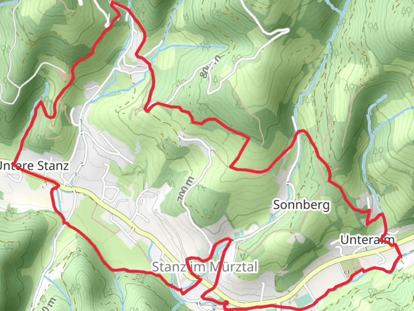 An image depicting the trail Stamper Sun Path and its surrounding area.