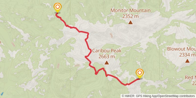 Continental Divide Trail - Montana And Idaho stage 64 Map