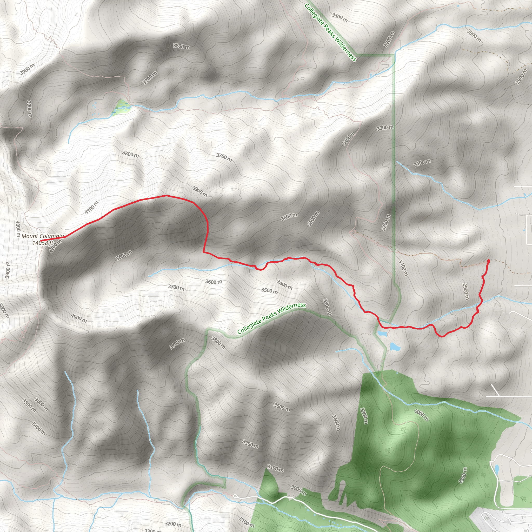 Mount Columbia via Three Elk Trail mobile static map