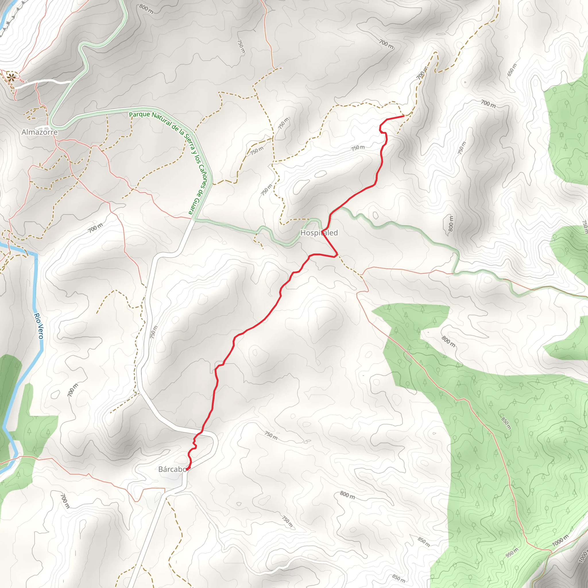 Bárcabo - Esplubiello Castle PR HU 55 mobile static map