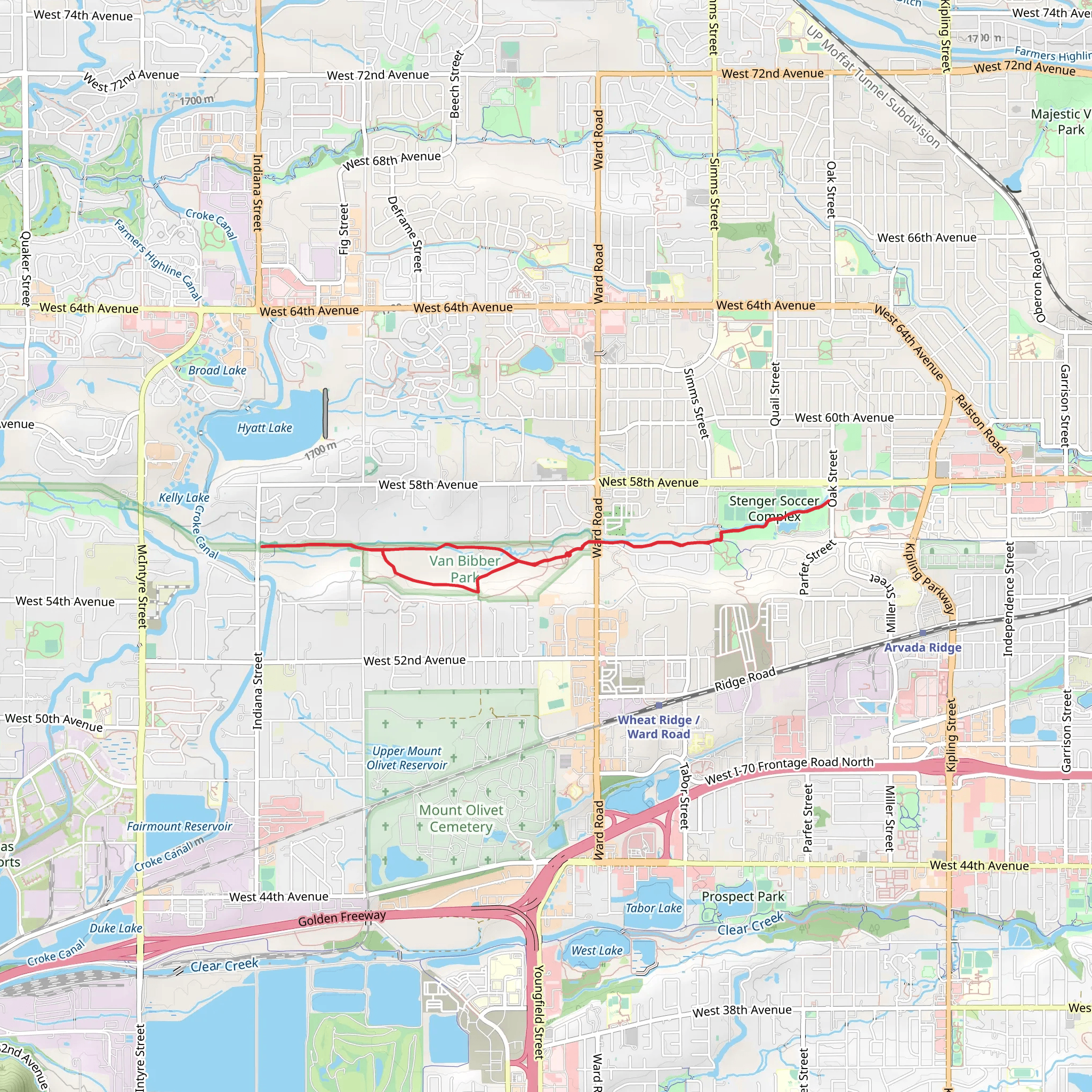 Van Bibber Creek Trail Loop mobile static map