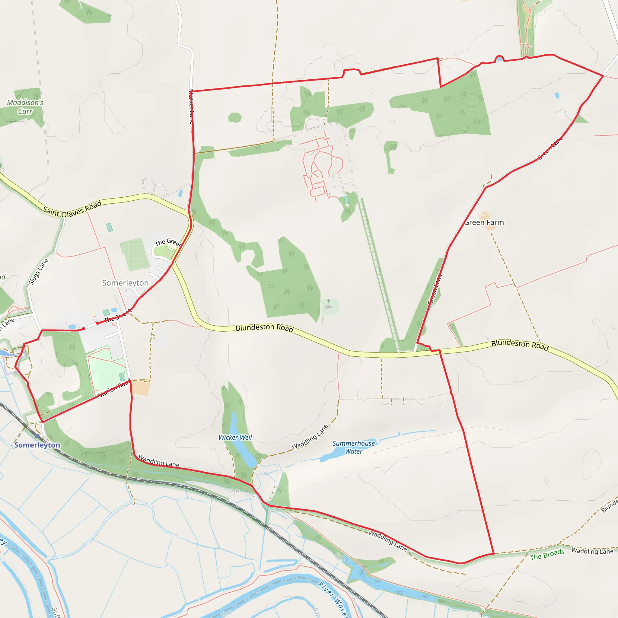 Somerleyton Loop mobile static map