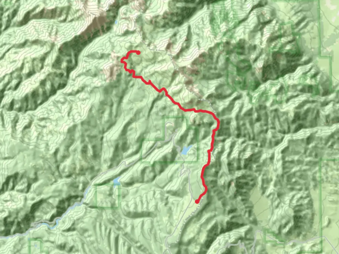 An image depicting the trail Skyline NRT Trail and Blue Lake Trail and its surrounding area.
