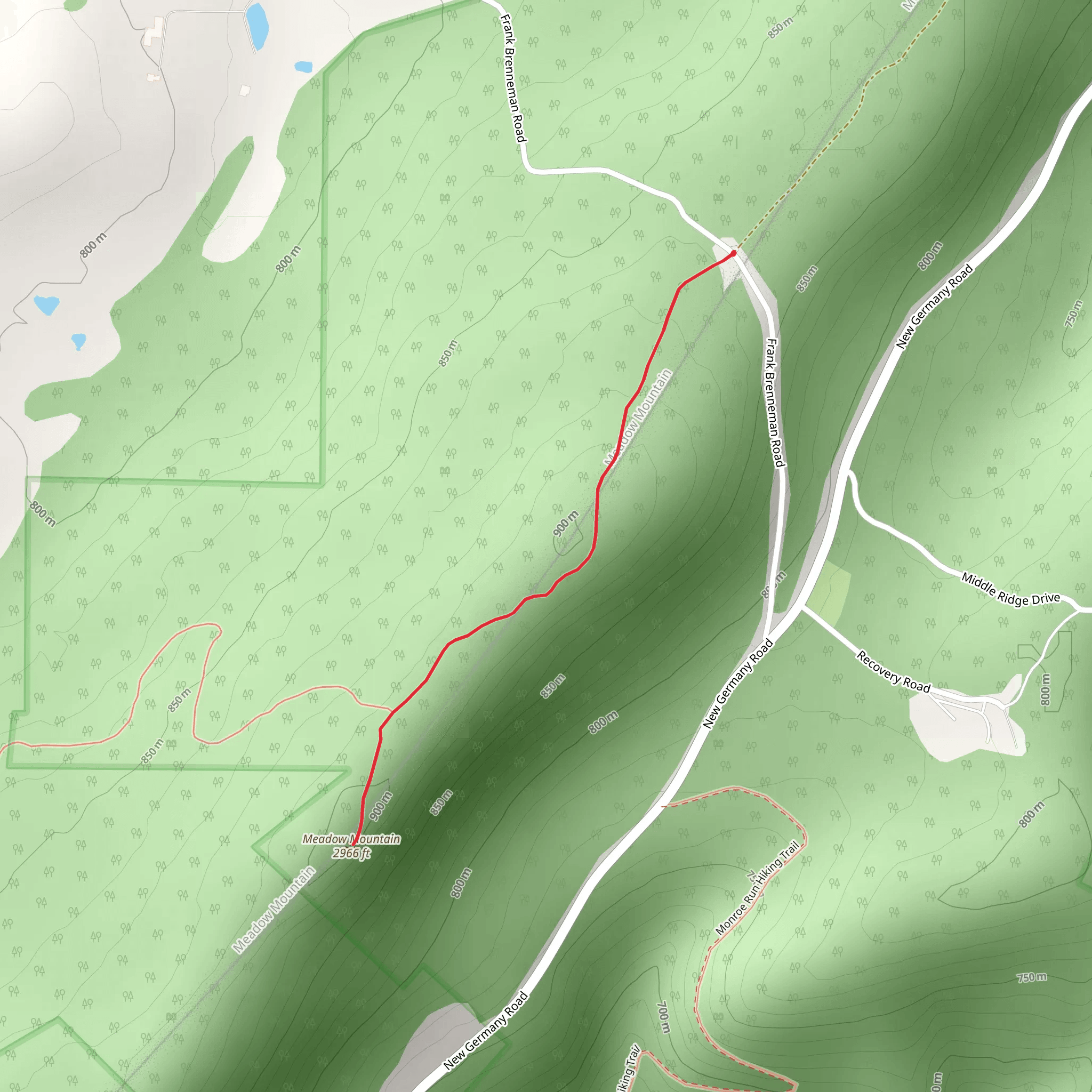 Meadow Mountain Trail mobile static map