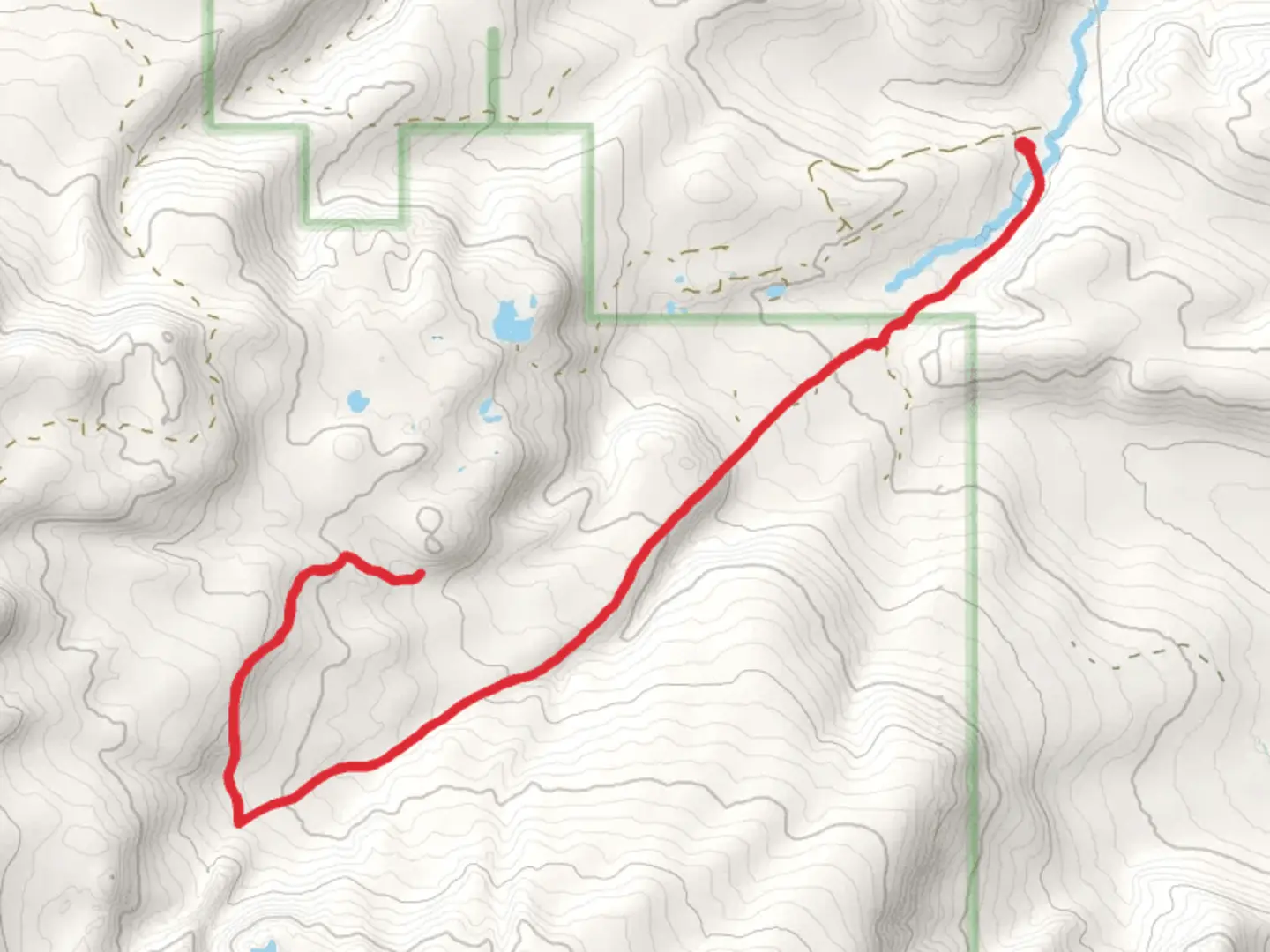 An image depicting the trail East Fishtail Trail and its surrounding area.