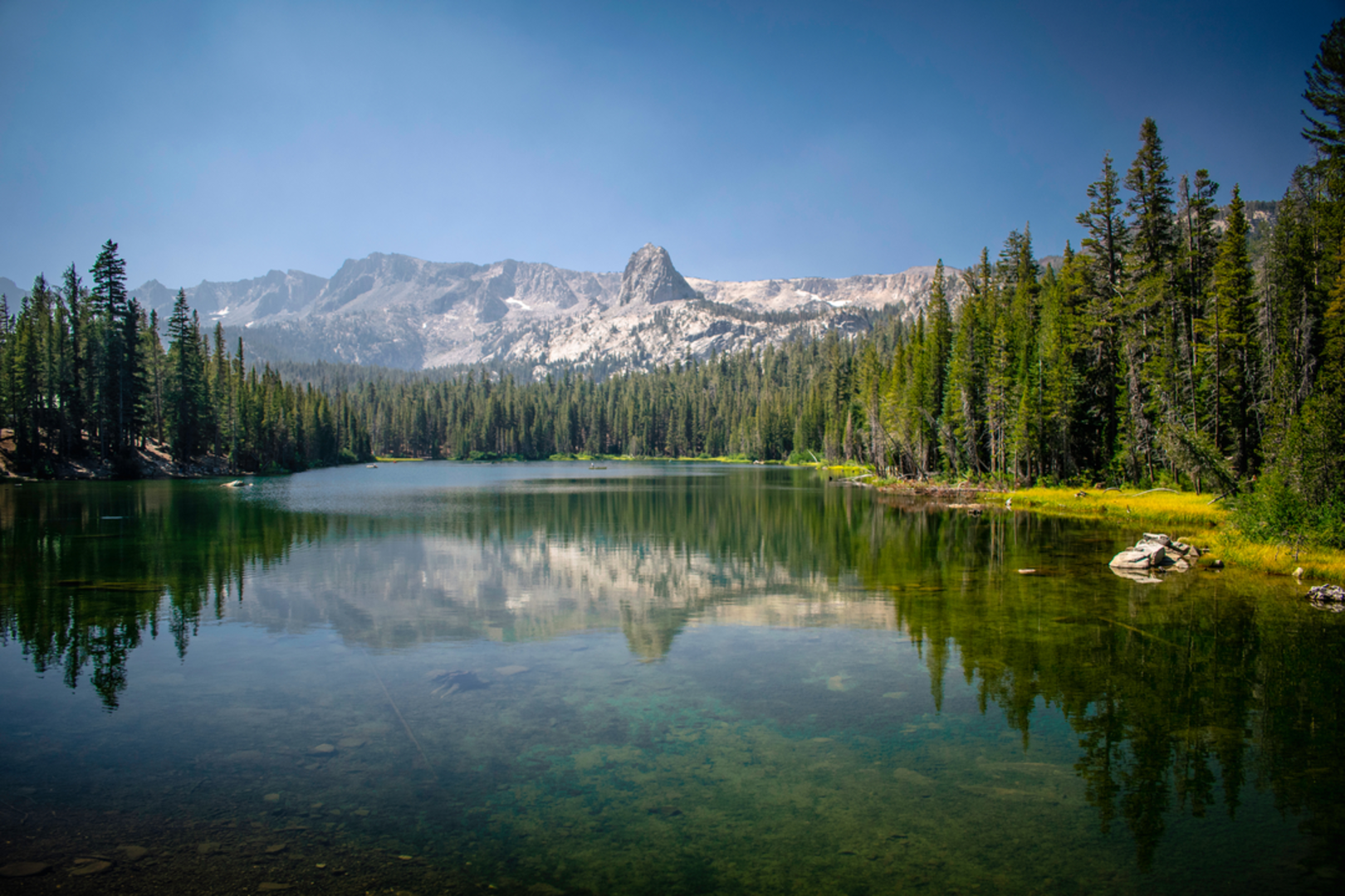 An image depicting the trail Mccleod Lake via Horseshoe Lake Trail and its surrounding area.