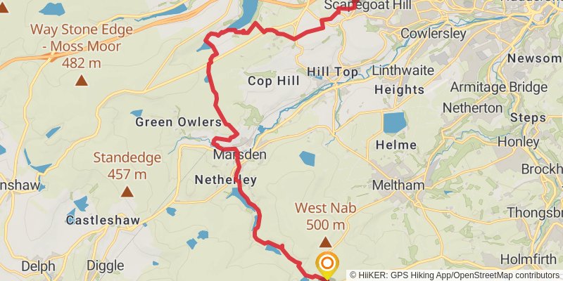 Kirklees Way stage 5 Map