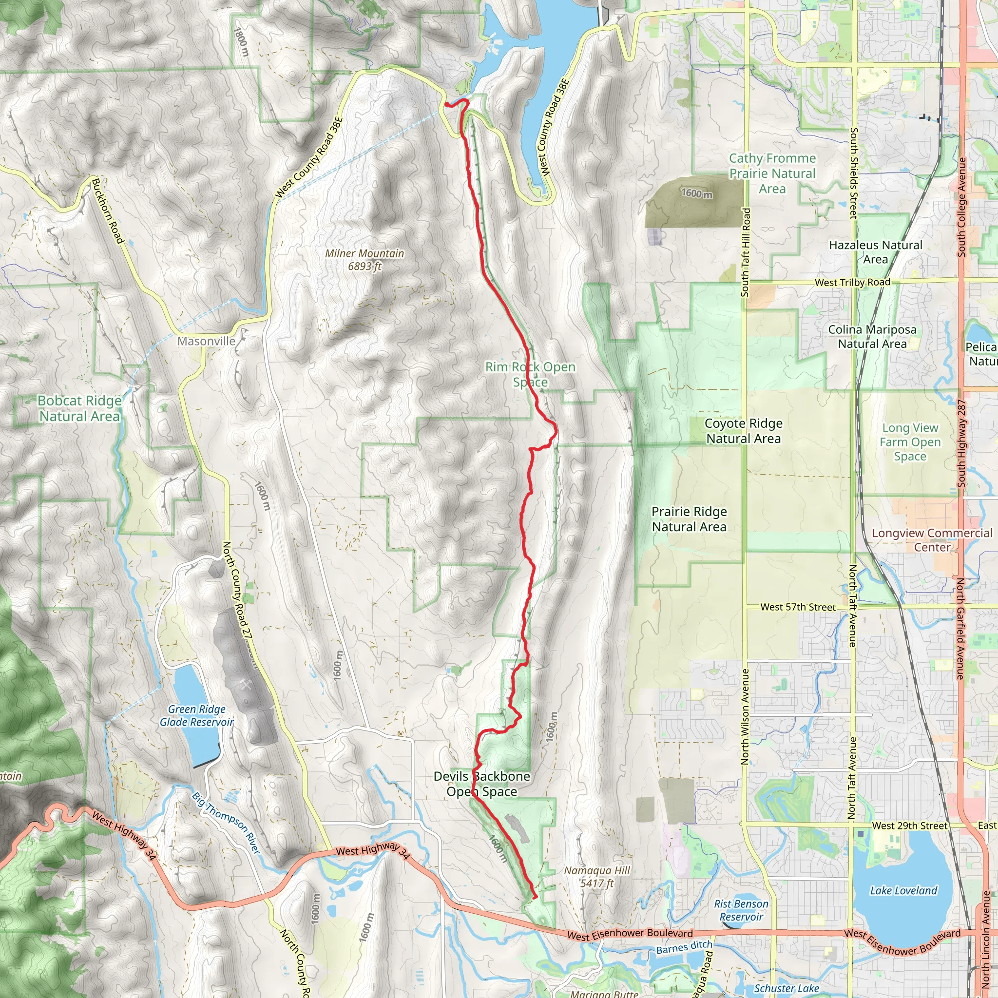 Inlet Bay Trail to Wild Loop Trail mobile static map