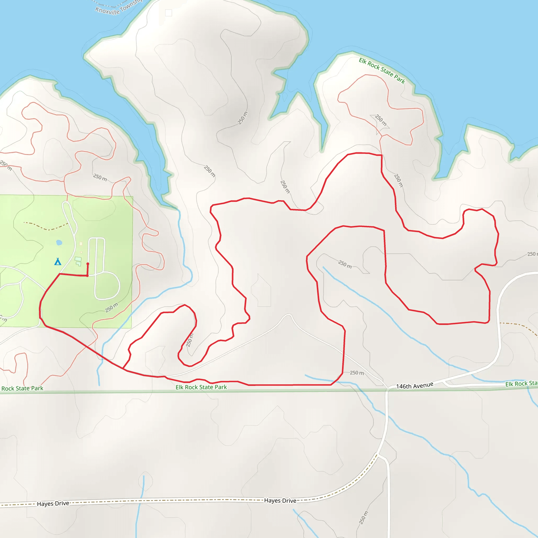 Elk Rock State Park Short Loop mobile static map