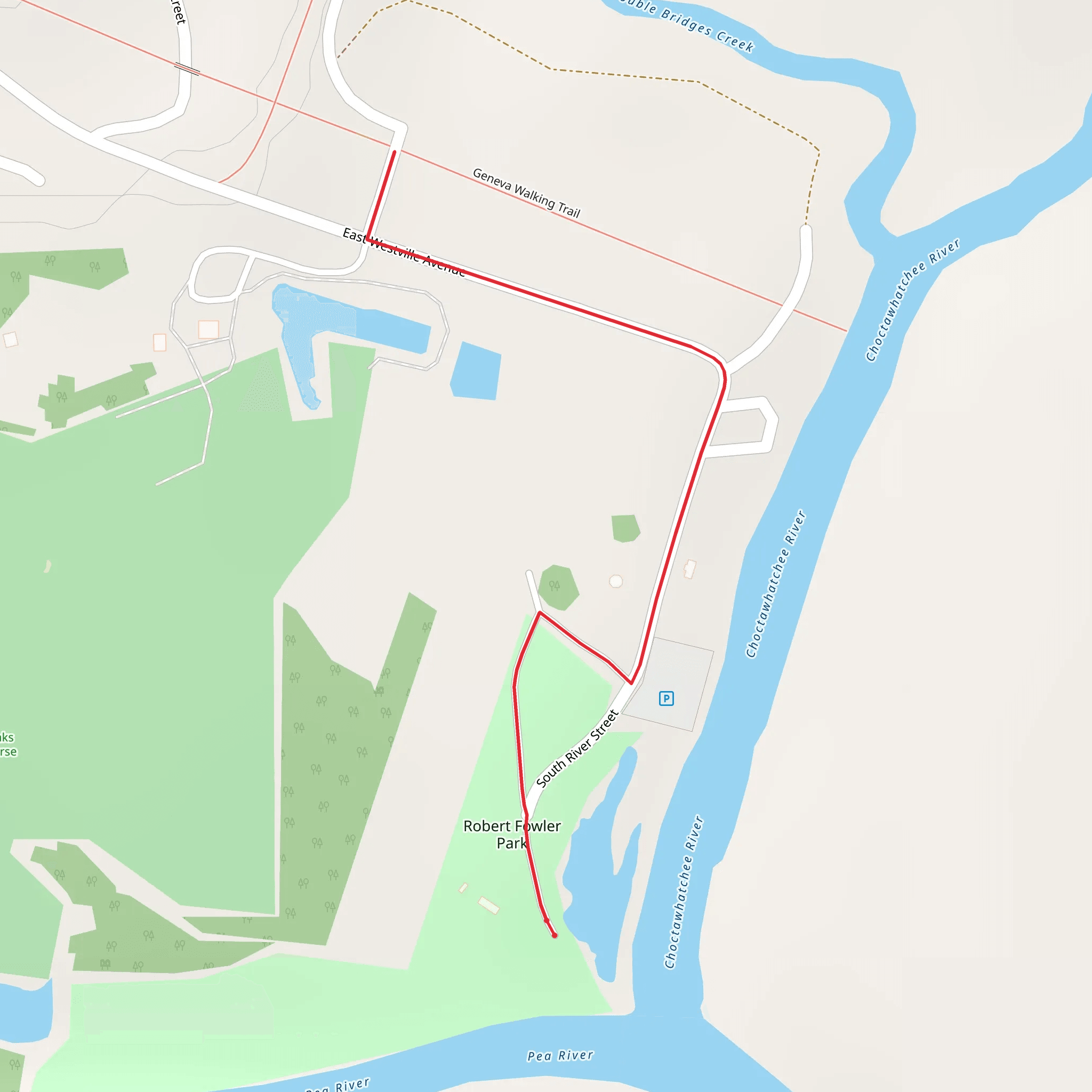 Robert Fowler Park Point to Point mobile static map