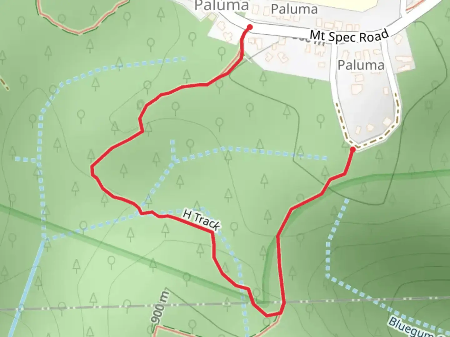 An image depicting the trail H Track and its surrounding area.