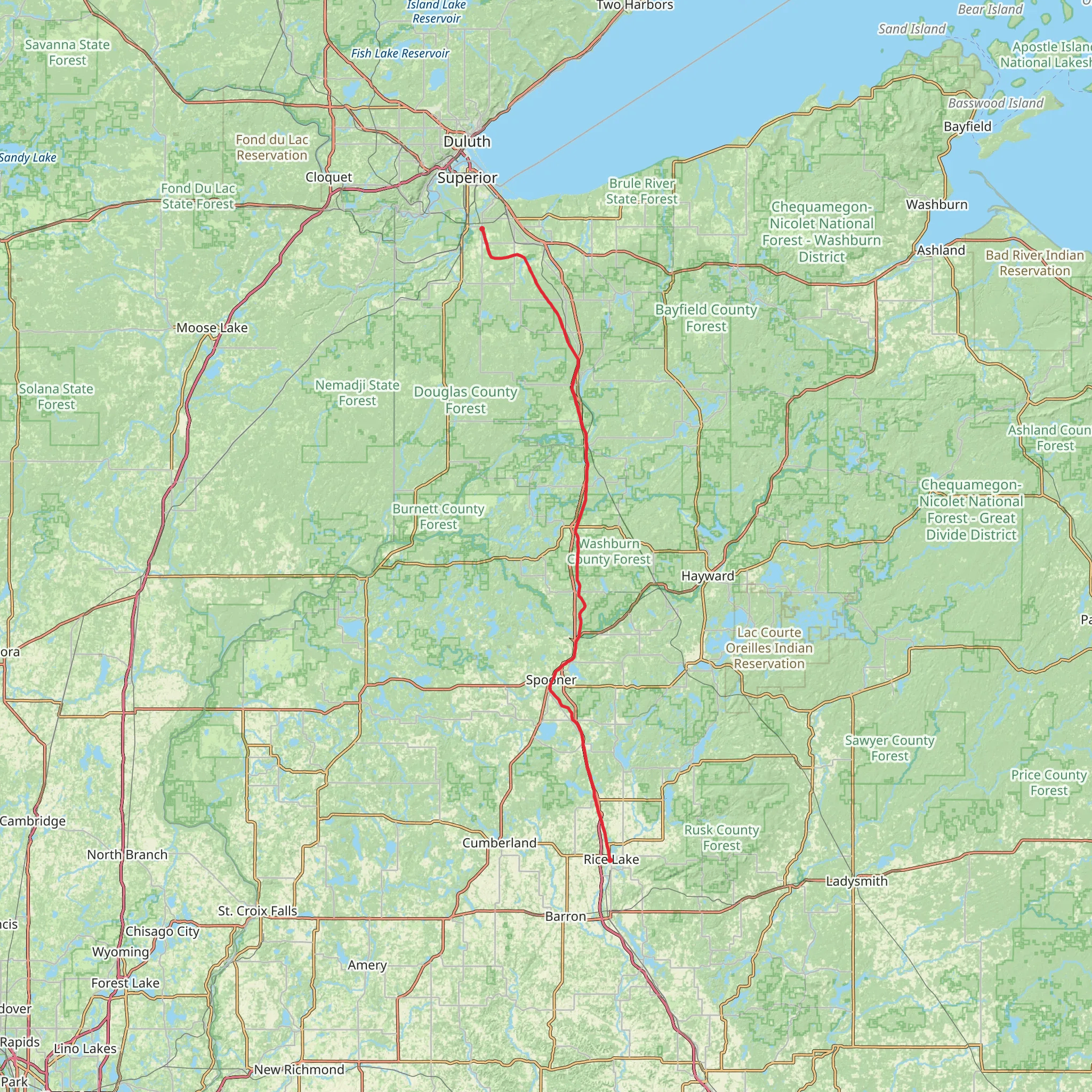 Wild River Trail mobile static map