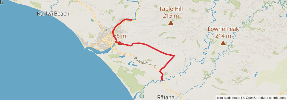 Te Araroa Trail stage 75 Map