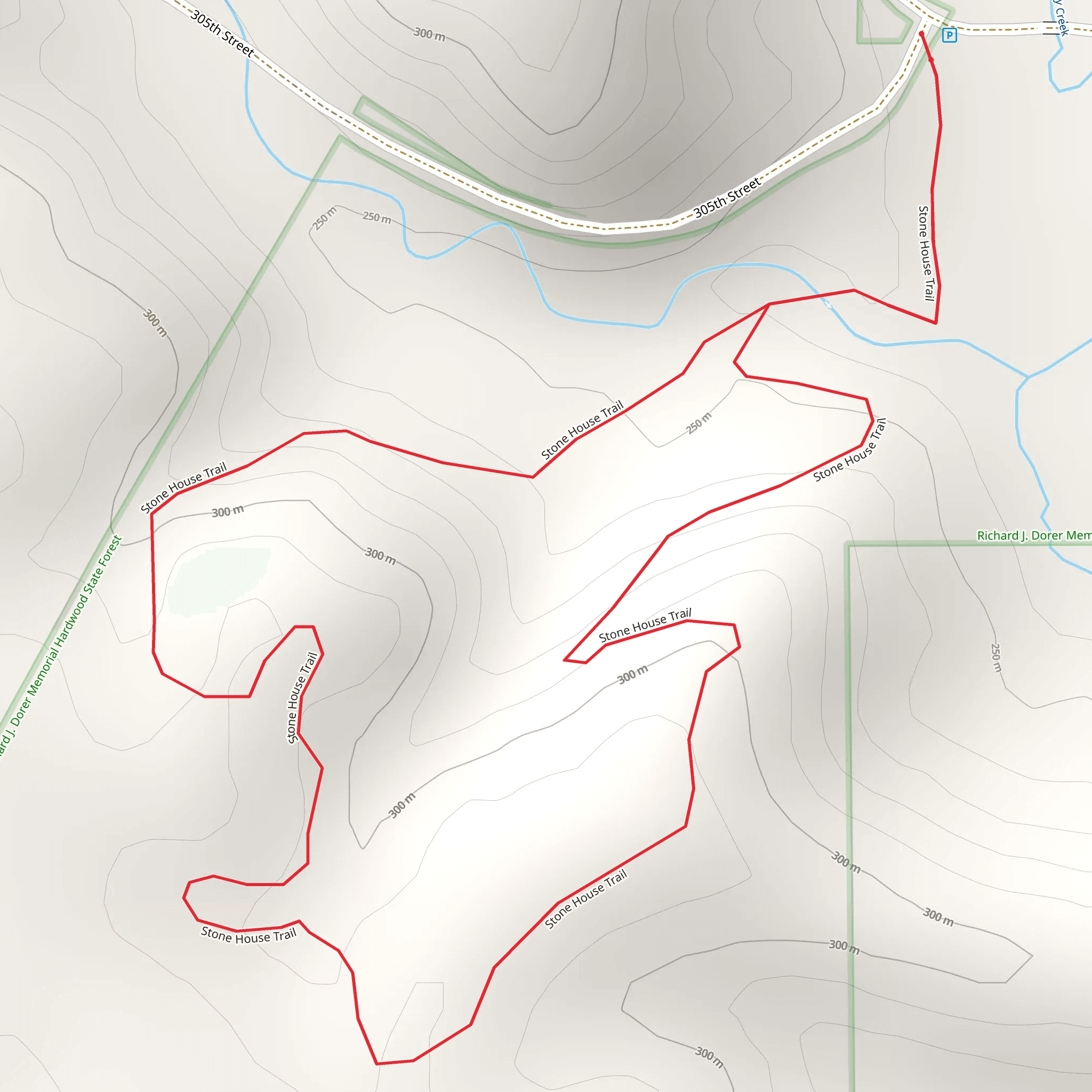 Stone House Loop Trail mobile static map